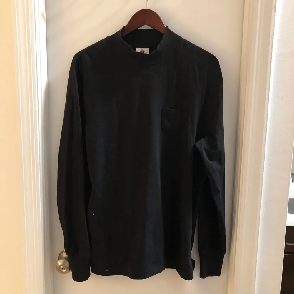 Aimé Leon Dore Black Mock Neck Long Sleeve Sweater Shirt, Size M - Picture 1 of 16